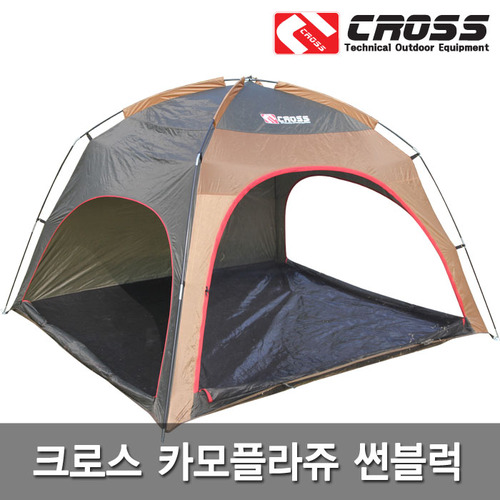 [크로스]카모플라쥬 썬블럭 텐트