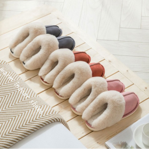 겨울 여성 방한 털 사무용 슬리퍼 따뜻한 거실화